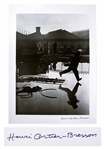 Henri Cartier-Bresson Signed Silver Gelatin Photograph of Behind the Gare Saint-Lazare -- The Decisive Moment of Cartier-Bressons Career
